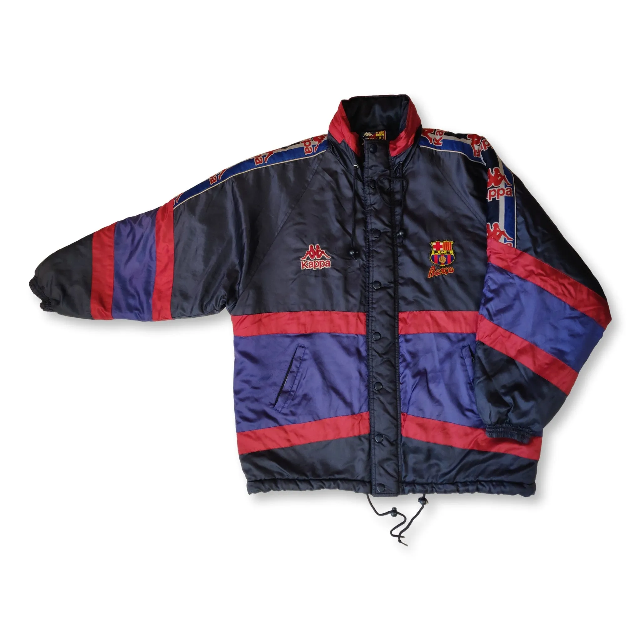 1995-97 navy FC Barcelona Kappa winter coat