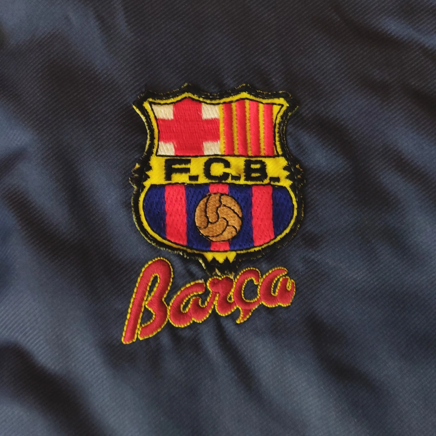 1995-97 navy FC Barcelona Kappa winter coat