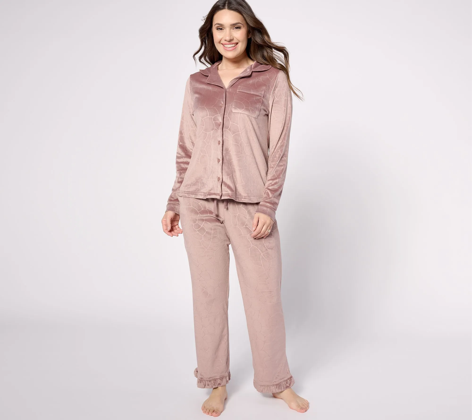 "As Is" Berkshire Homewear Island Fleece Pajama Set