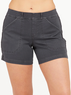 6 Twill Shorts - Washed Black