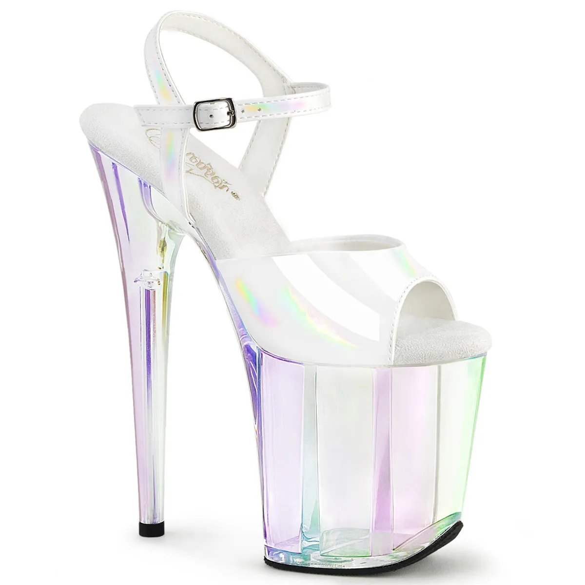 8 Inch Heel FLAMINGO-809HT White Holo