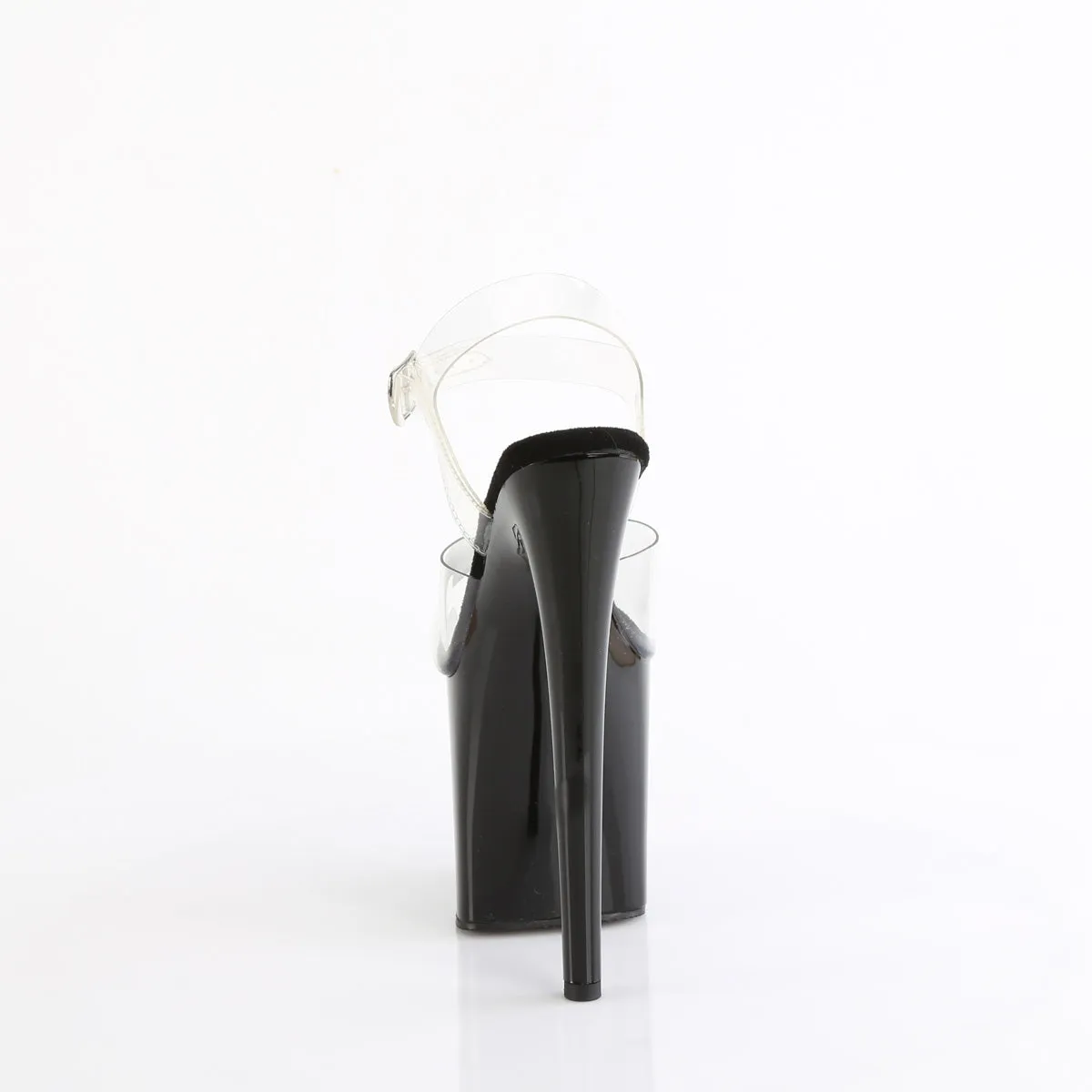 8 Inch Heel NAUGHTY-808 Clear Black