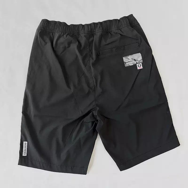 AAPE By Bathing Ape Now Badge Nylon Shorts Black [6947]