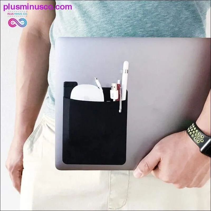 Adhesive Laptop Back Storage Bag Mouse Digital Hard Drive