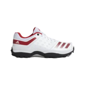 Adidas Men's Crinu 23 Cricket Shoe (Cloud White/Better Scarlet)