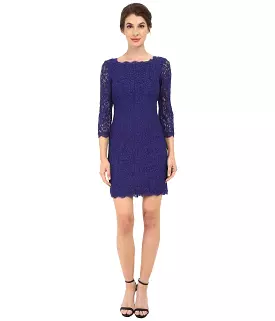 Adrianna Papell - Scalloped Lace Dress 41864782