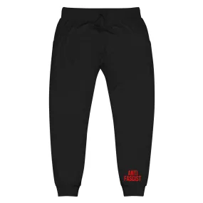 Antifascist Red Unisex Fleece Joggers Tracksuit Bottoms