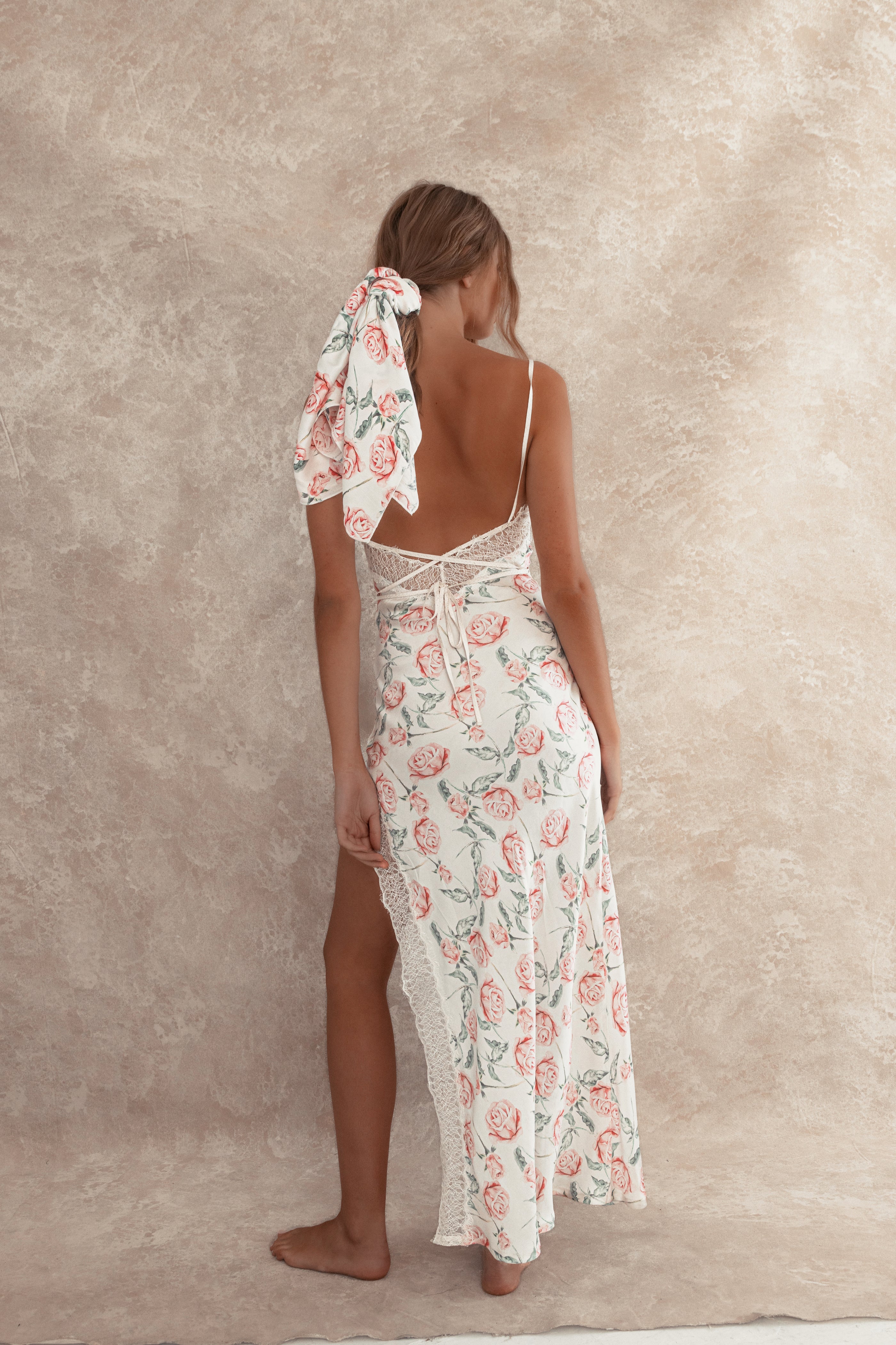 Babylon's Garden Bias Slip Maxi Dress