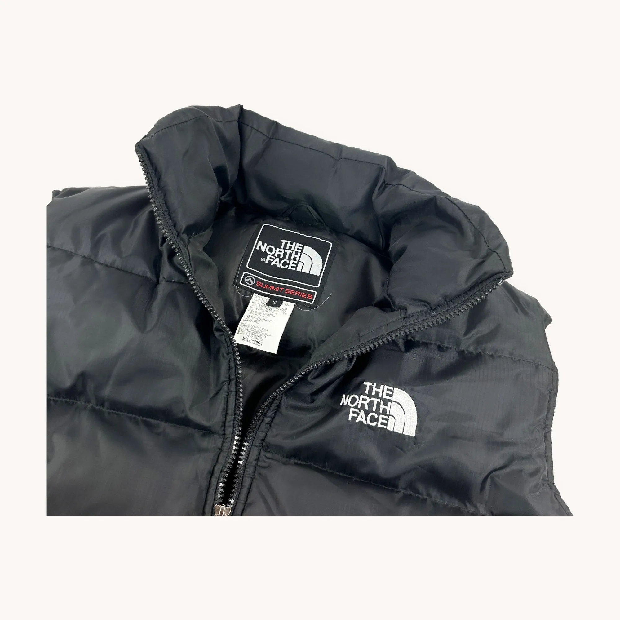 Black The North Face Nuptse 700 Puffer Jacket Coat Gilet (S)