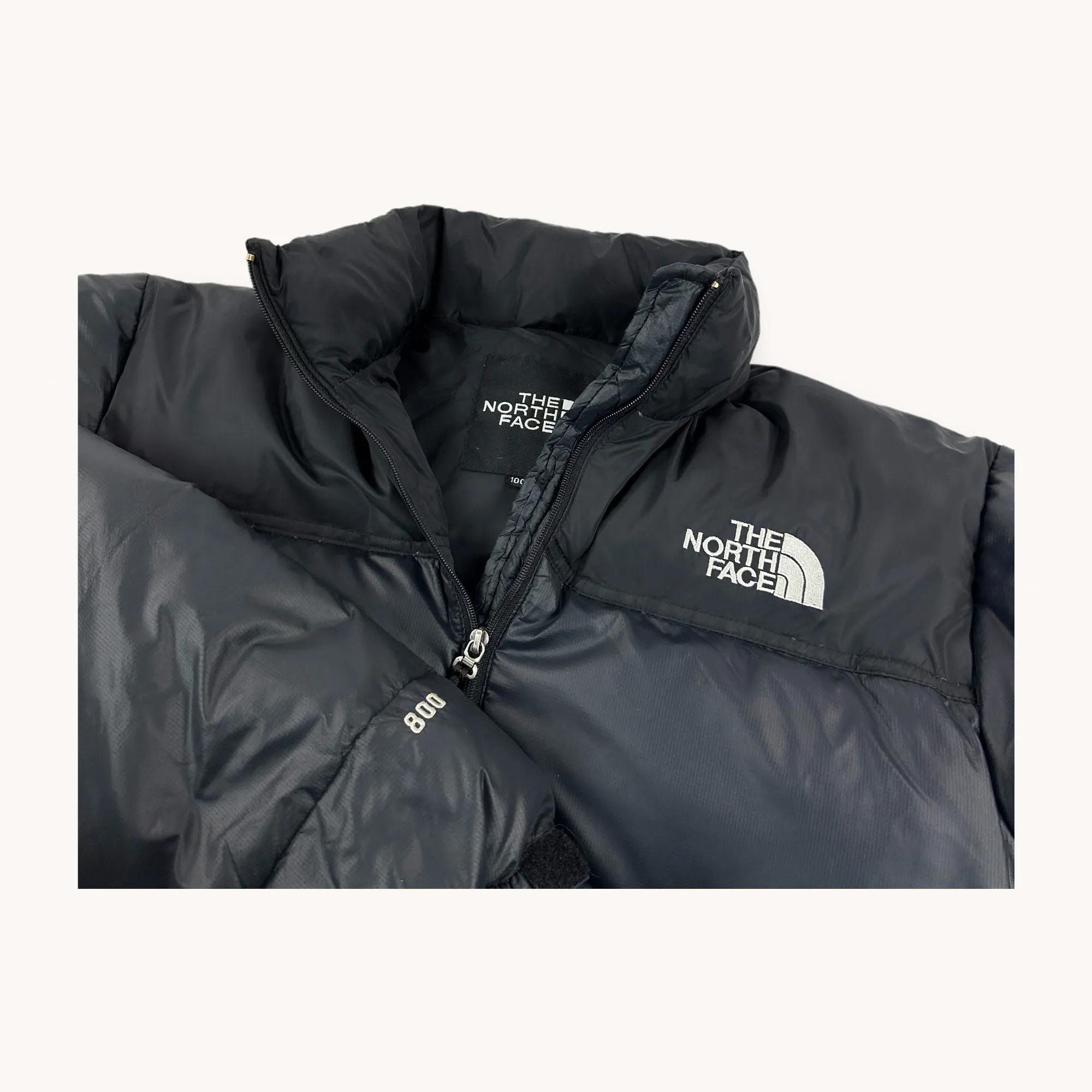 Black The North Face Nuptse 800 Puffer Jacket Coat (L)