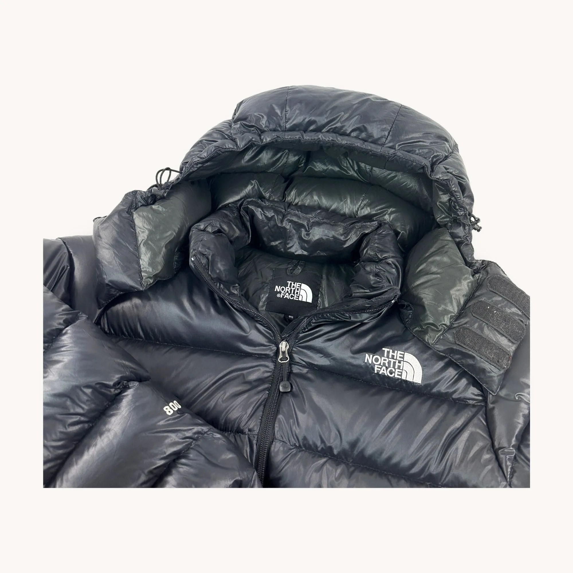 Black The North Face Nuptse 800 Puffer Jacket Coat (M)