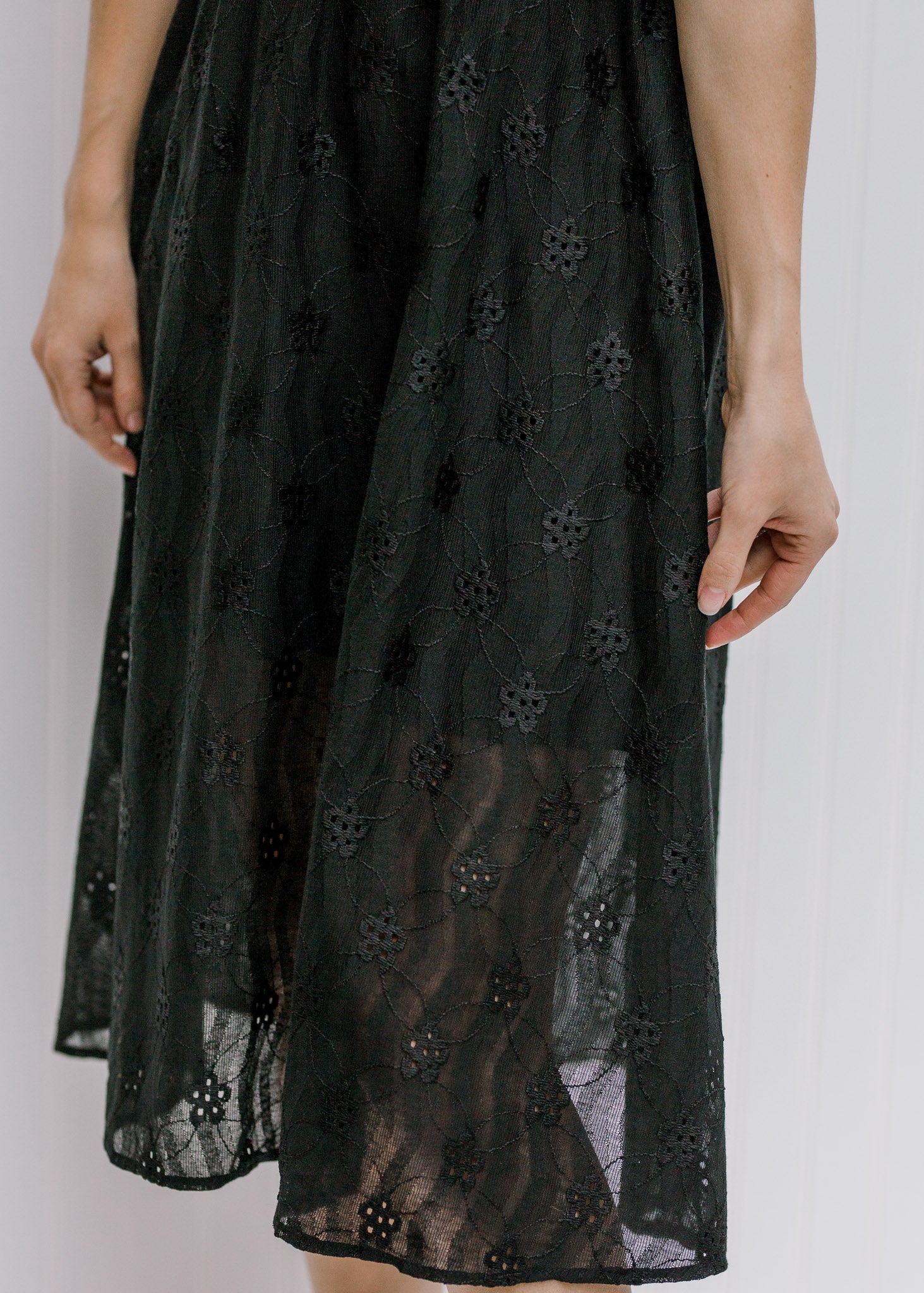 Black Vintage Linen Dress