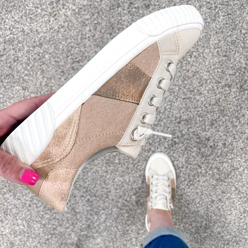 Blowfish Malibu Wave Sand and Rose Gold Sneaker