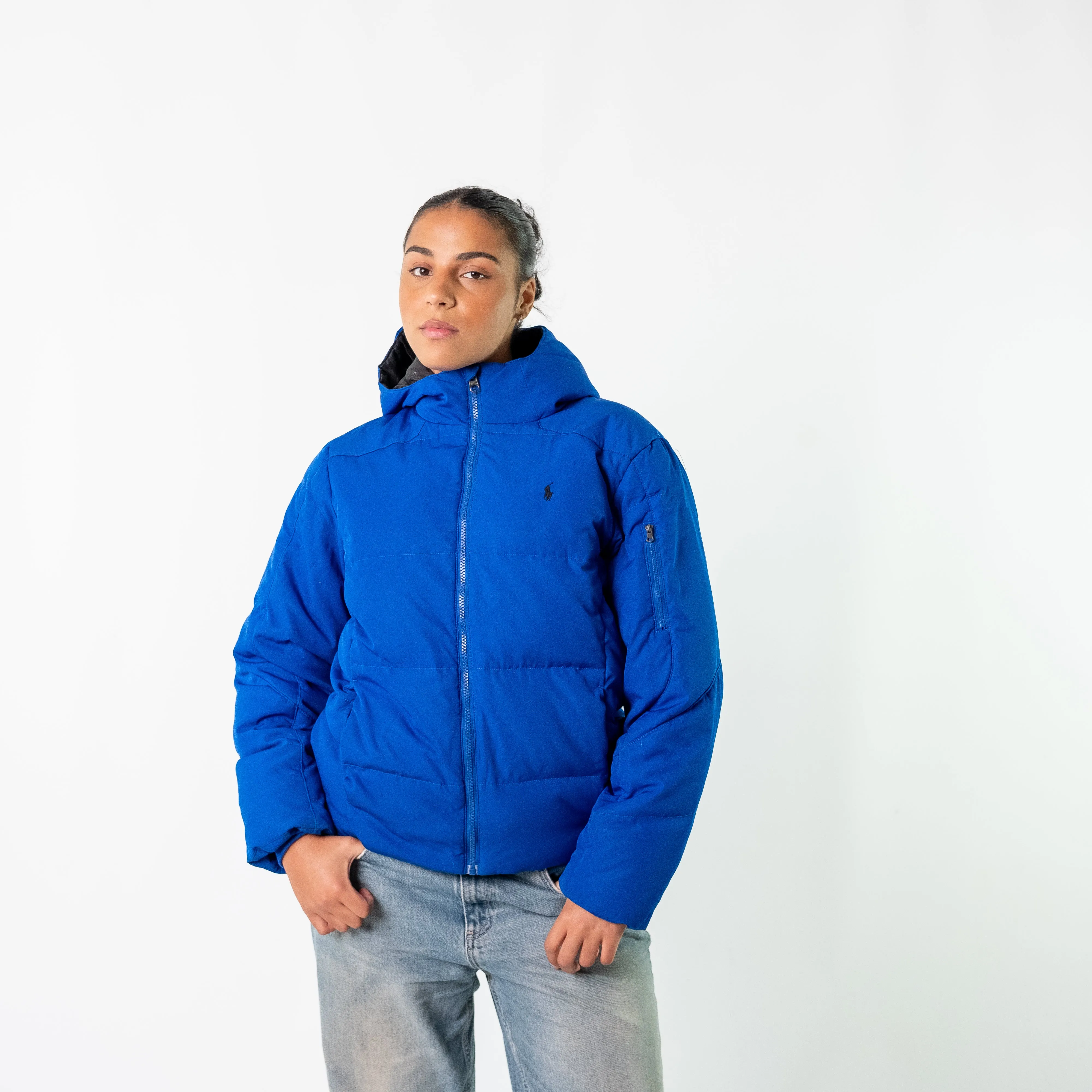 Blue y2ks Polo Ralph Lauren Puffer (XL)