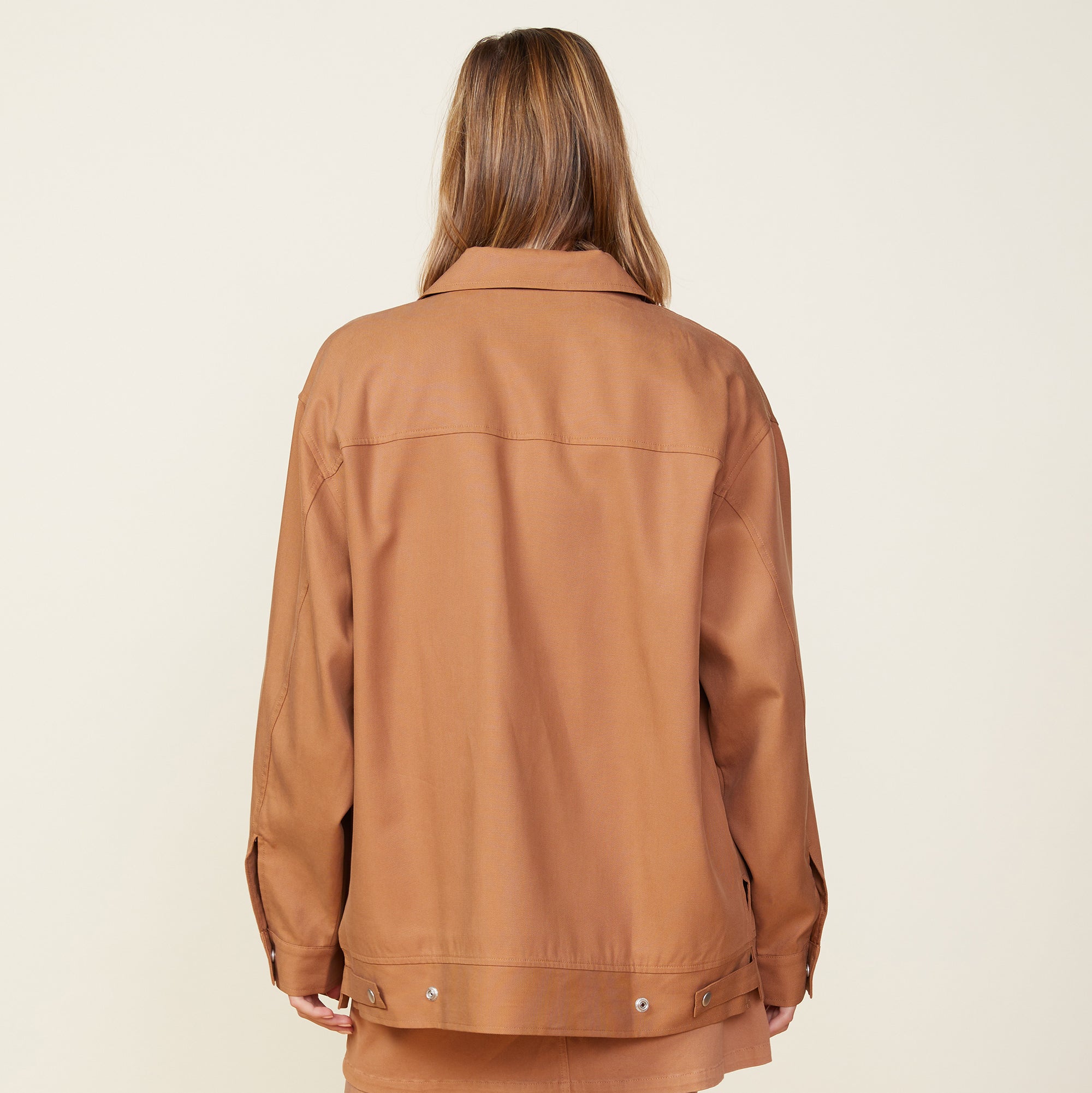 Canvas Oversized Moto Jacket