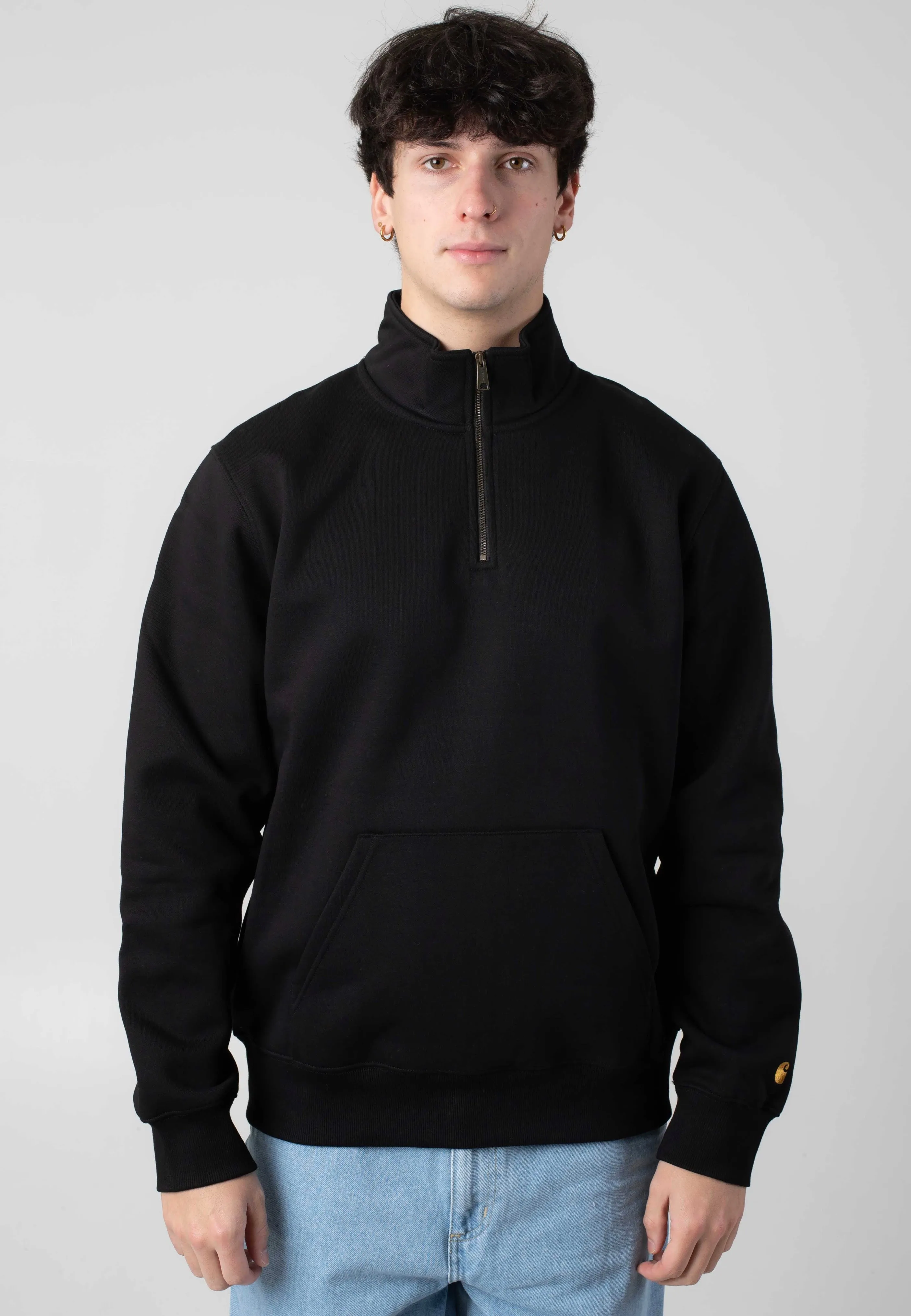 Carhartt WIP - Chase Neck Zip Black/Gold - Sweater