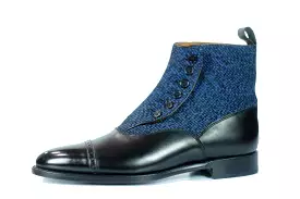 Carkeek - MTO - Black Calf / Blue Poulsbo - TMG Last - Single Leather Sole