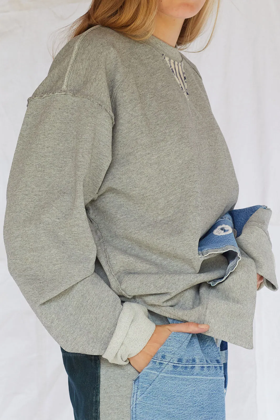 Cayucos Sweater in Grey Stone Wash