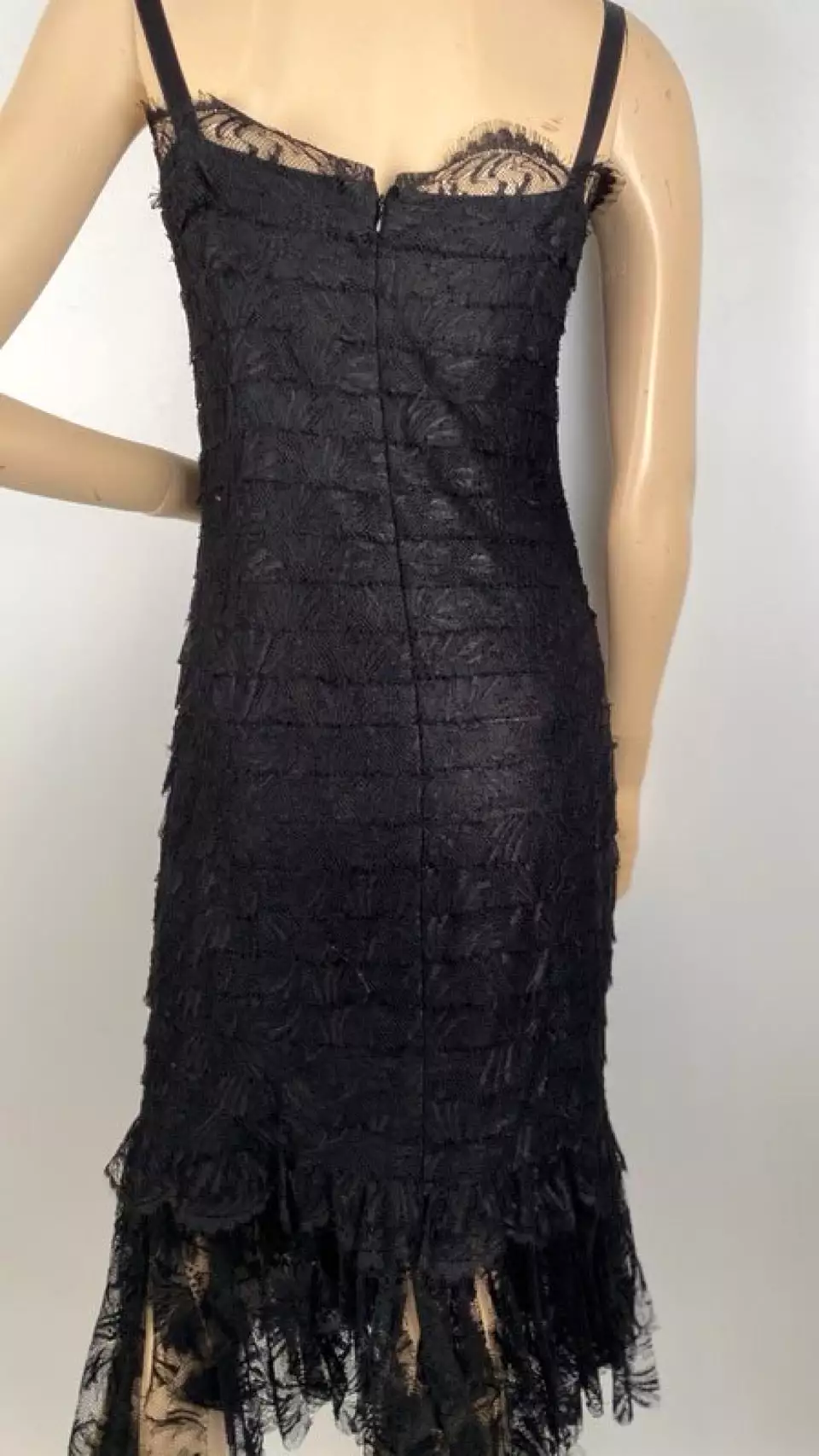 Chanel 06C 2006 Cruise Resort Black Lace Dress FR 38