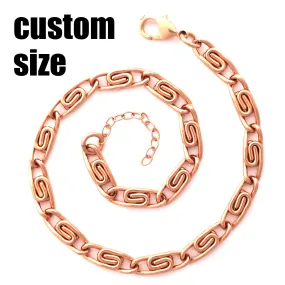 Custom Anklet Chain Solid Copper Celtic Scroll Chain Copper Anklet AC66 Adjustable Solid Copper Ankle Chain Custom Ankle Bracele