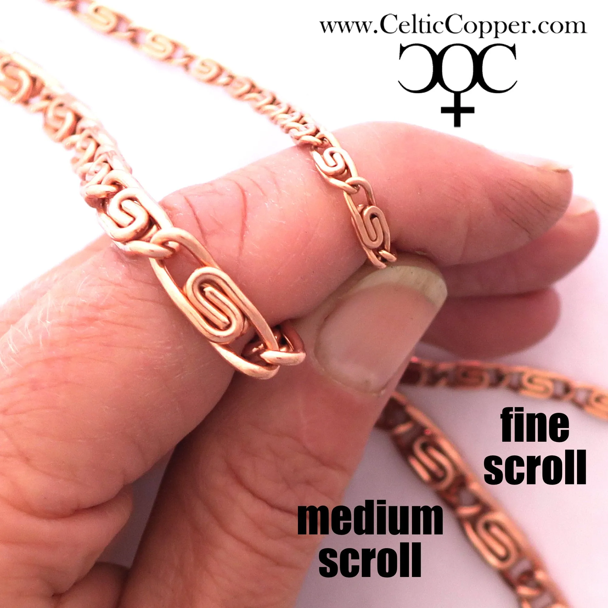 Custom Anklet Chain Solid Copper Celtic Scroll Chain Copper Anklet AC66 Adjustable Solid Copper Ankle Chain Custom Ankle Bracele