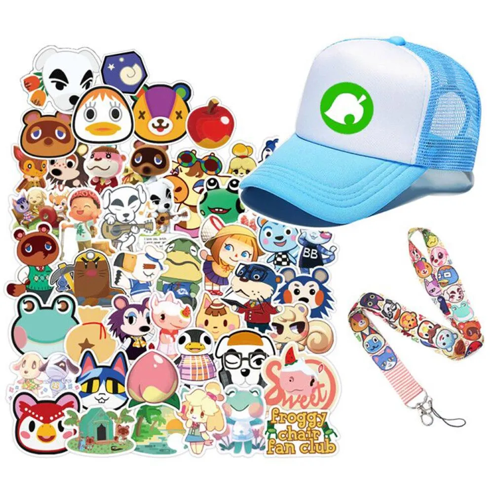 Cute Animal Stickers & Cool Hat for Kids Children Teen Gifts, Anime Game Accessories for Water Bottle, Laptop, Waterproof Vinyl 