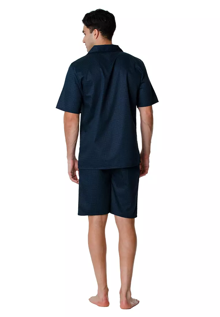 DE LUCCA De Lucca Mens Short Sleeve Pajama Set