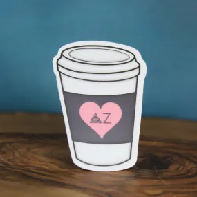 Delta Zeta Sticker - Coffee Cup