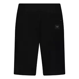 DOLCE & GABANNA RUBBER PLAQUE LOGO SHORTS BLACK