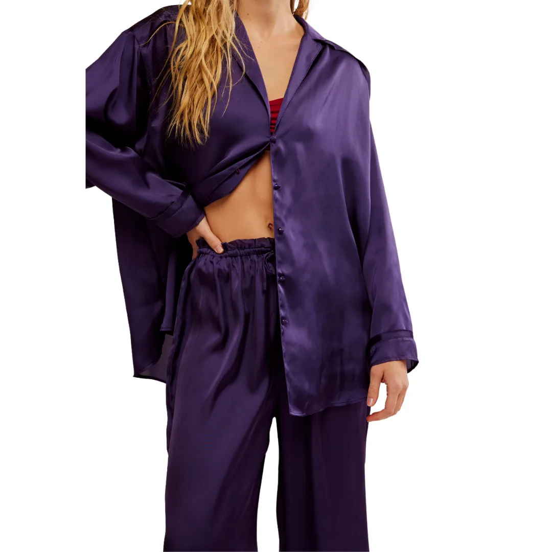 Dreamy Days Pajama Set in Grape