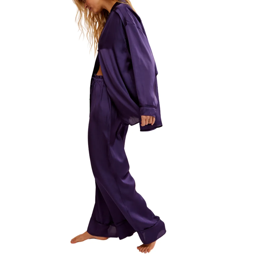 Dreamy Days Pajama Set in Grape