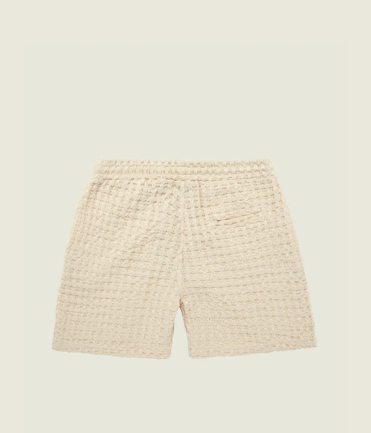 DRIZZLE WAFFLE SHORTS - ECRU