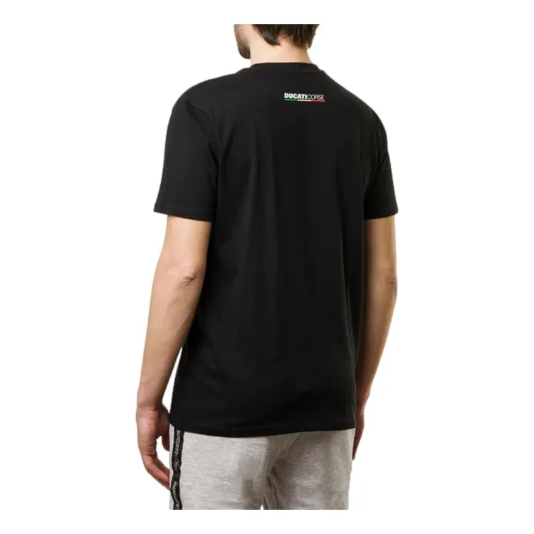 Ducati MEN'S DC24MA04 T-Shirt Uomo con Stampa Nera