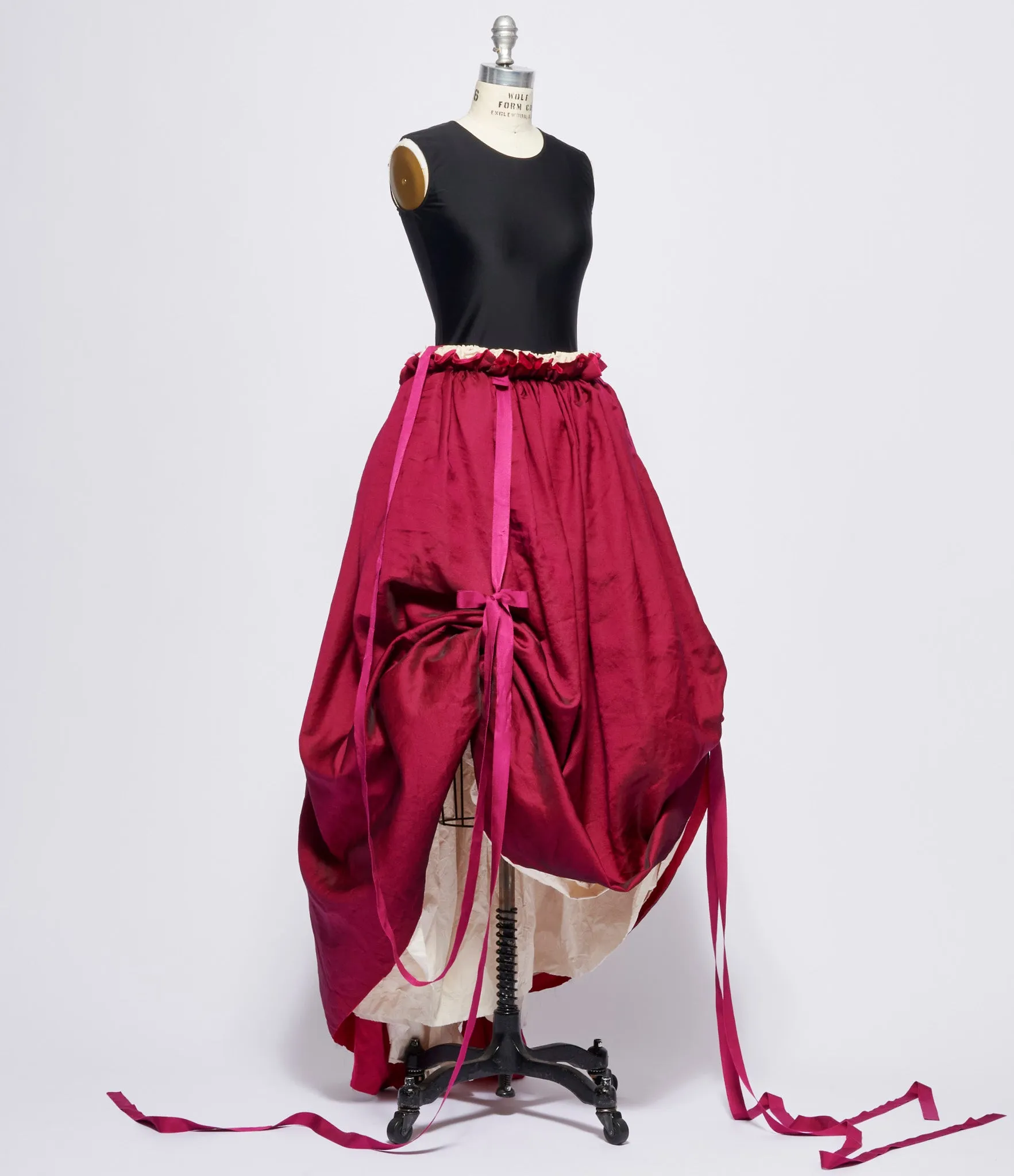 Elena Dawson Magenta Caviar Ruff Skirt