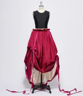 Elena Dawson Magenta Caviar Ruff Skirt