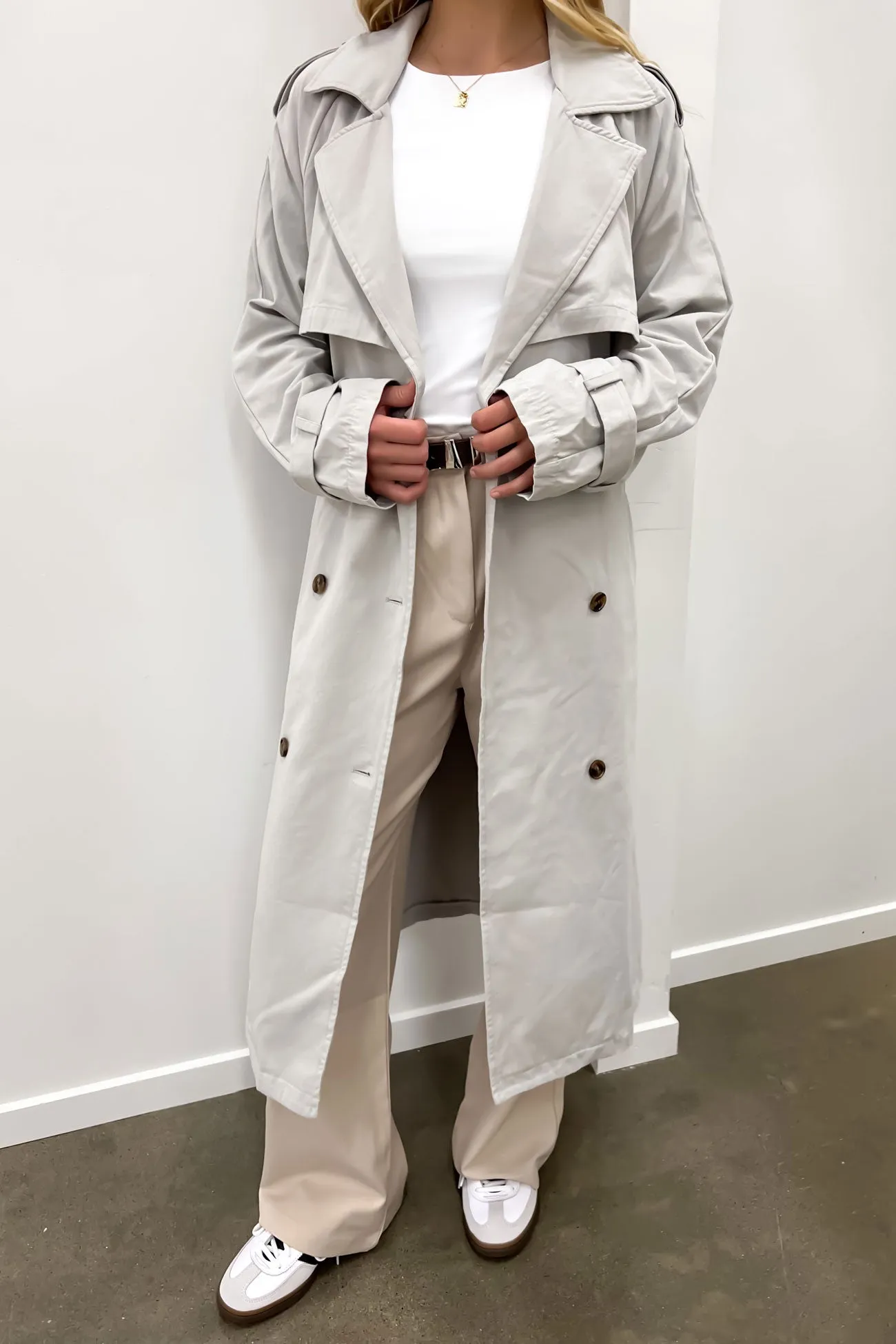 Eve Trench Coat Grey