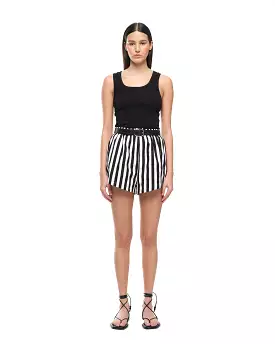 EVERYDAY SHORT - BLACK/WHITE STRIPE