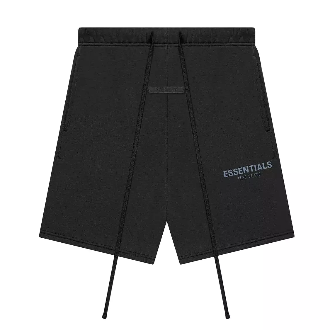 FEAR OF GOD Essentials 3M Black Reflective Logo Sweat Shorts Black (Black Label)