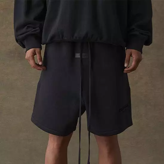 FEAR OF GOD Essentials Felt Logo Sweat Shorts Black