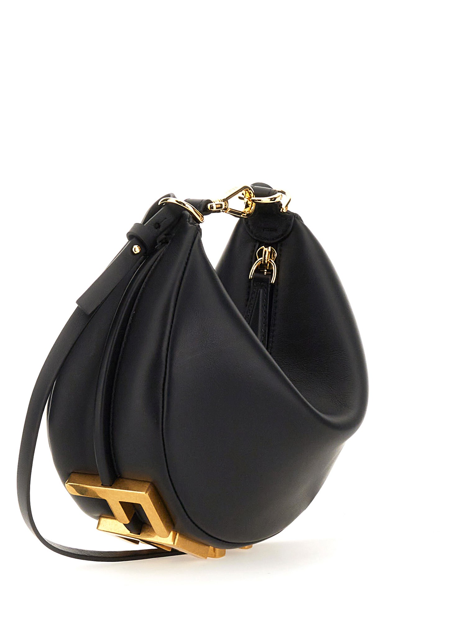 FENDI    MINI LEATHER HOBO BAG