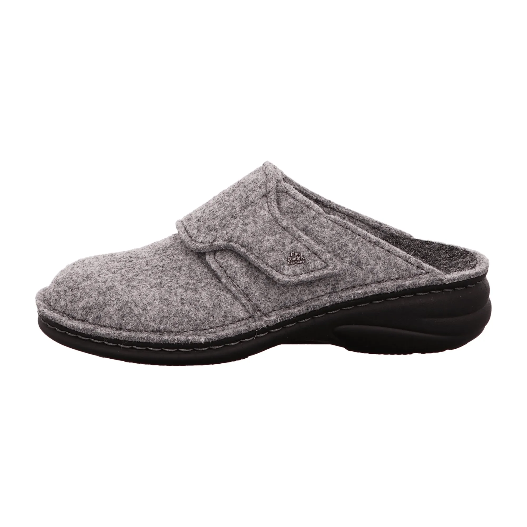 Finn Comfort Goms Women's Slippers in Light Grey - Comfortable Open-Back House Shoes