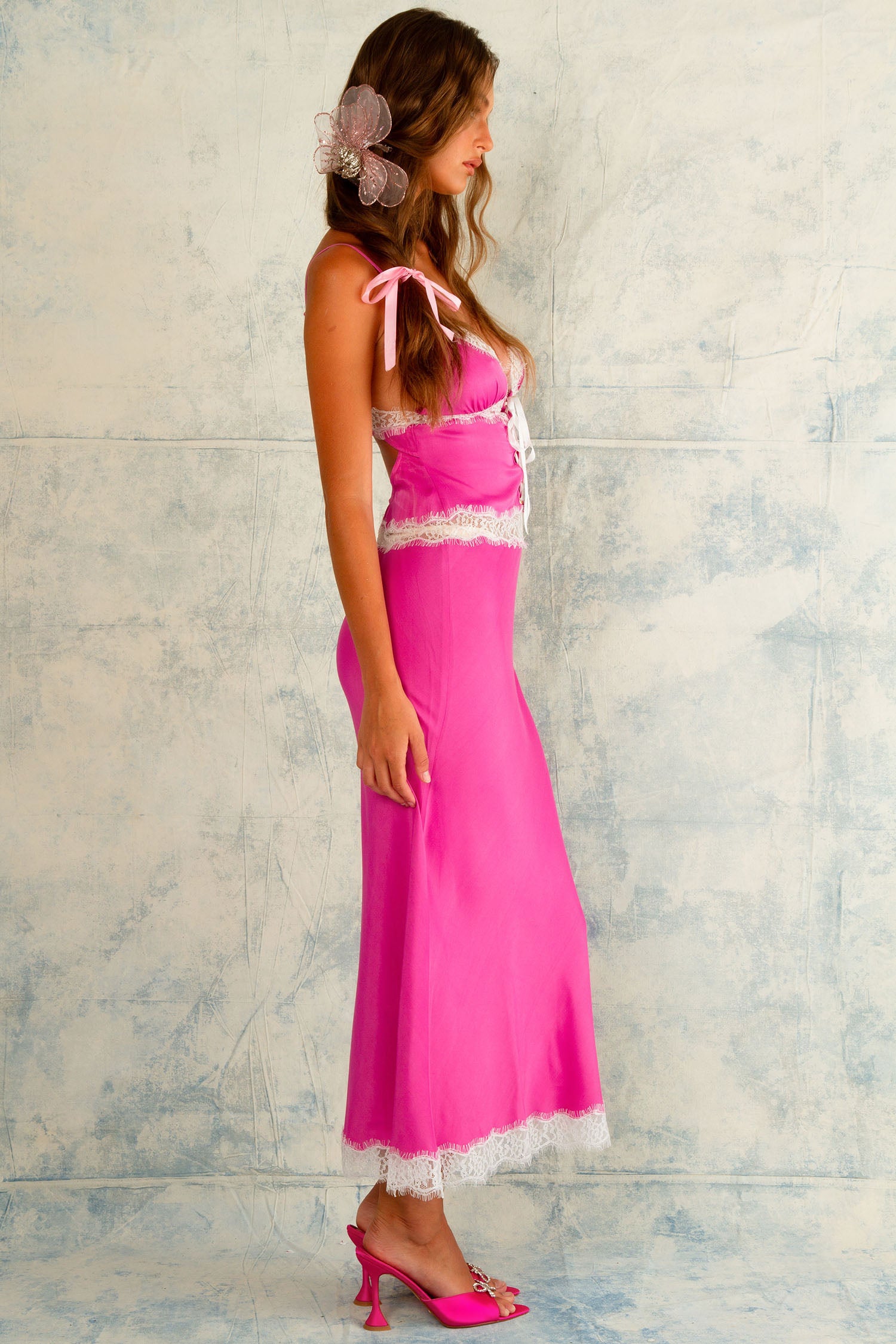 Florence Maxi Dress - Super Pink