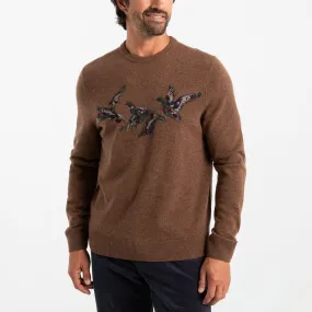 Flying Mallard Intarsia Merino Crewneck Sweater