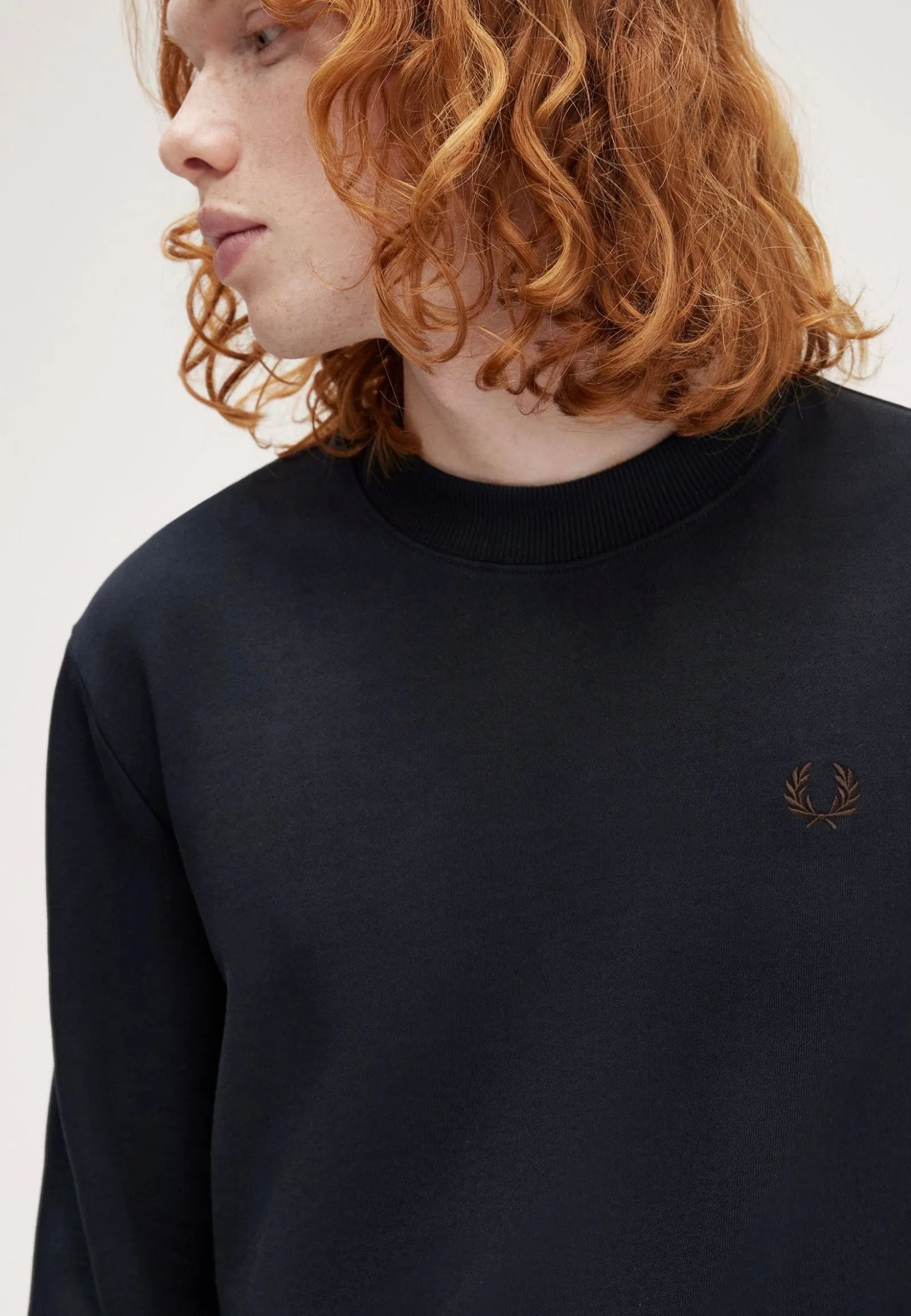 Fred Perry - Crew Neck Nvy/Lrlwgrn/Bric - Sweater