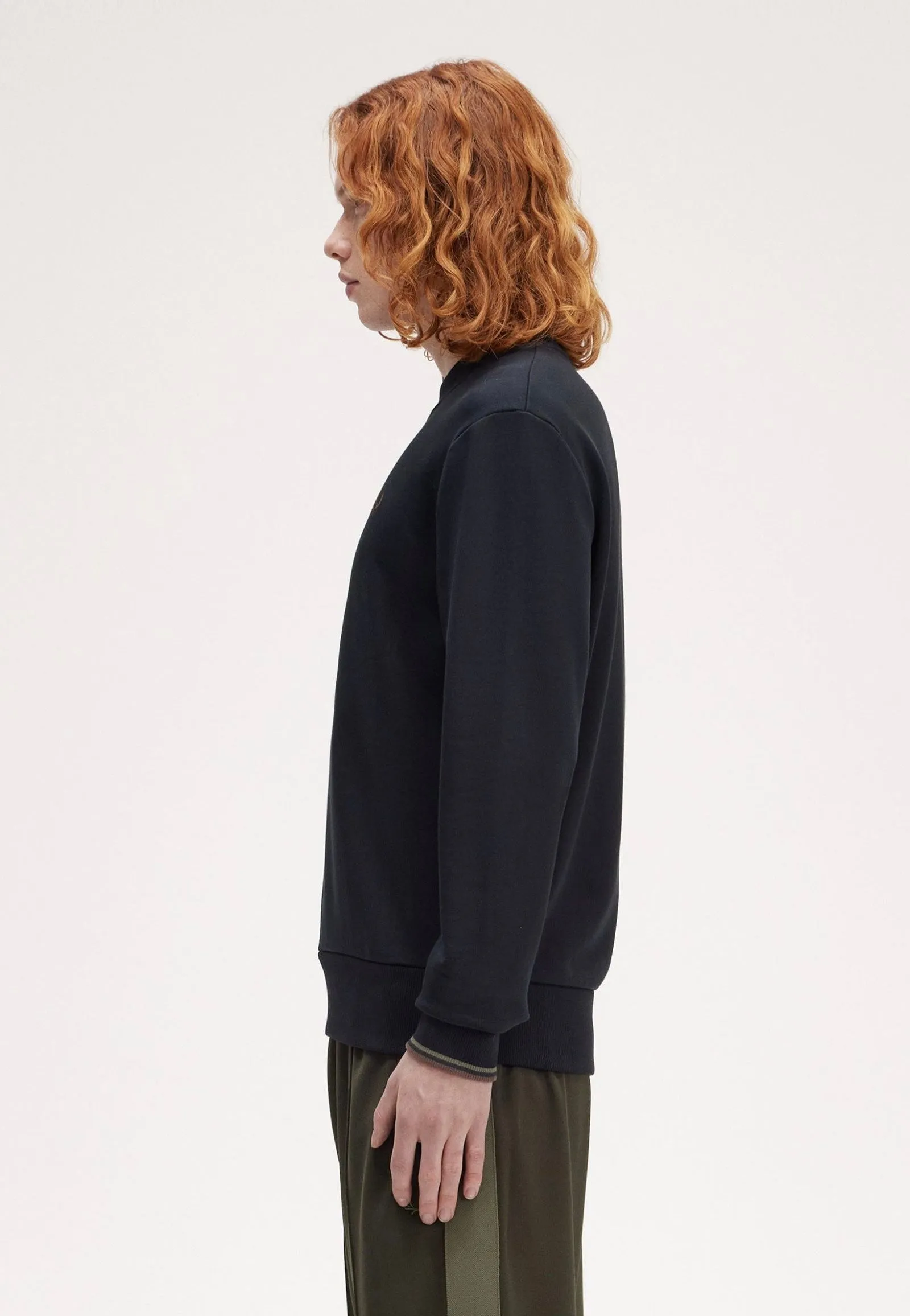 Fred Perry - Crew Neck Nvy/Lrlwgrn/Bric - Sweater