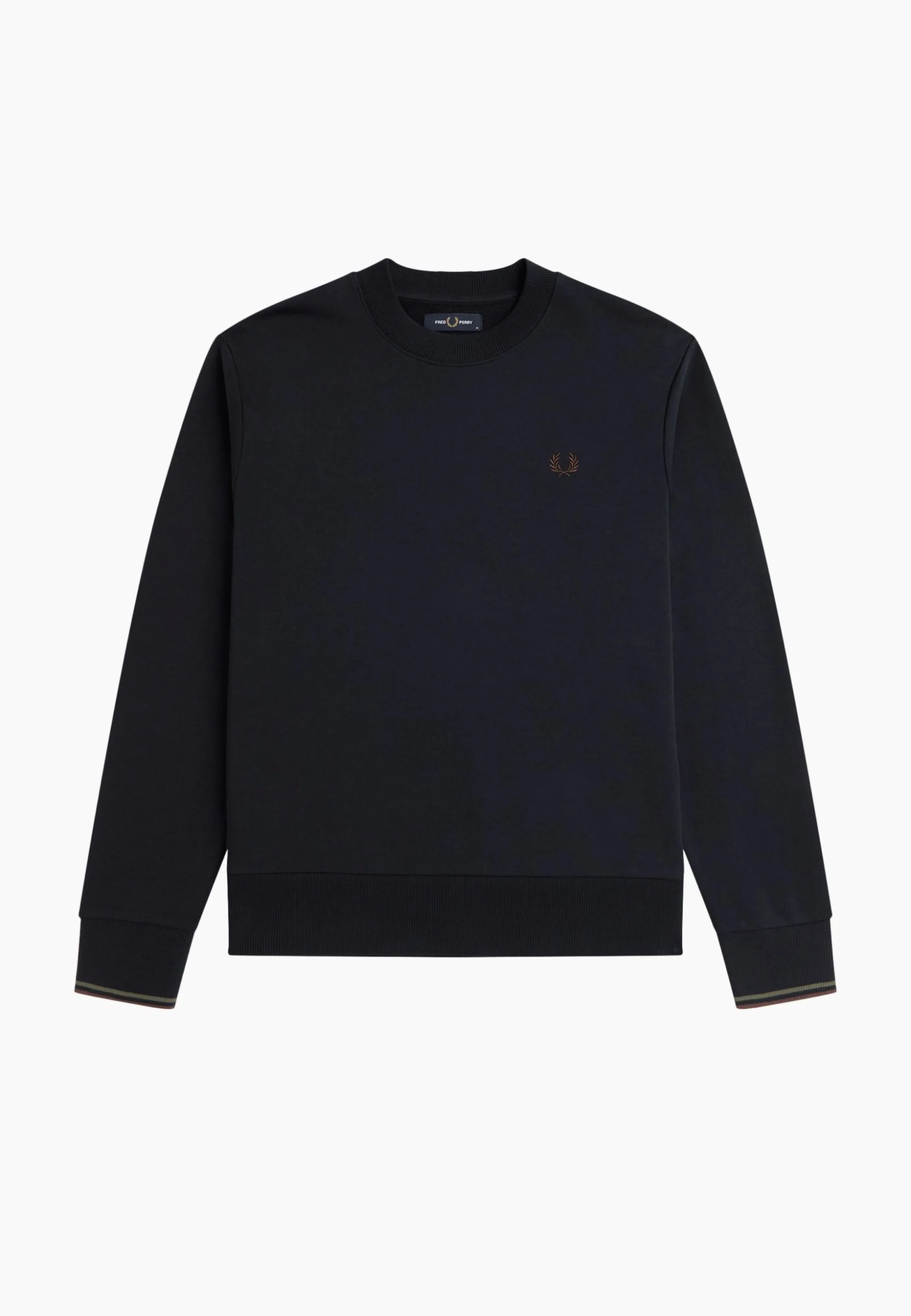 Fred Perry - Crew Neck Nvy/Lrlwgrn/Bric - Sweater