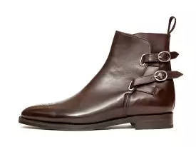 Genesee - MTO - Dark Brown Calf With Medallion - LPB Last - Double Leather Sole