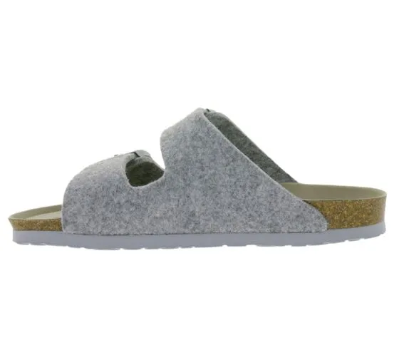 GENUINS Hawaii Felt women s organic house shoes vegan felt mules G104156 Grey