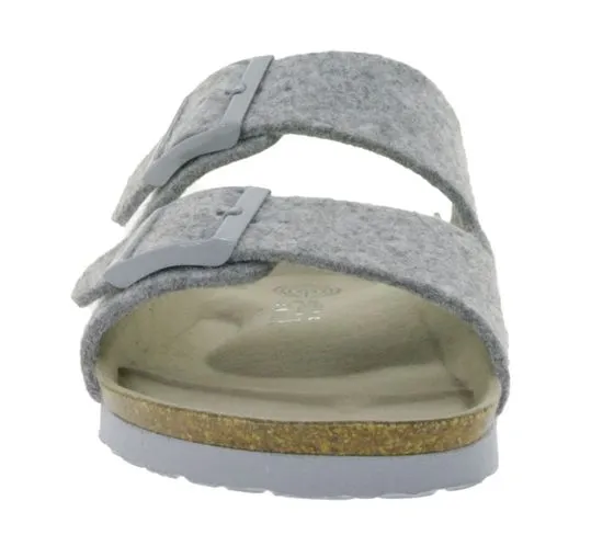 GENUINS Hawaii Felt women s organic house shoes vegan felt mules G104156 Grey