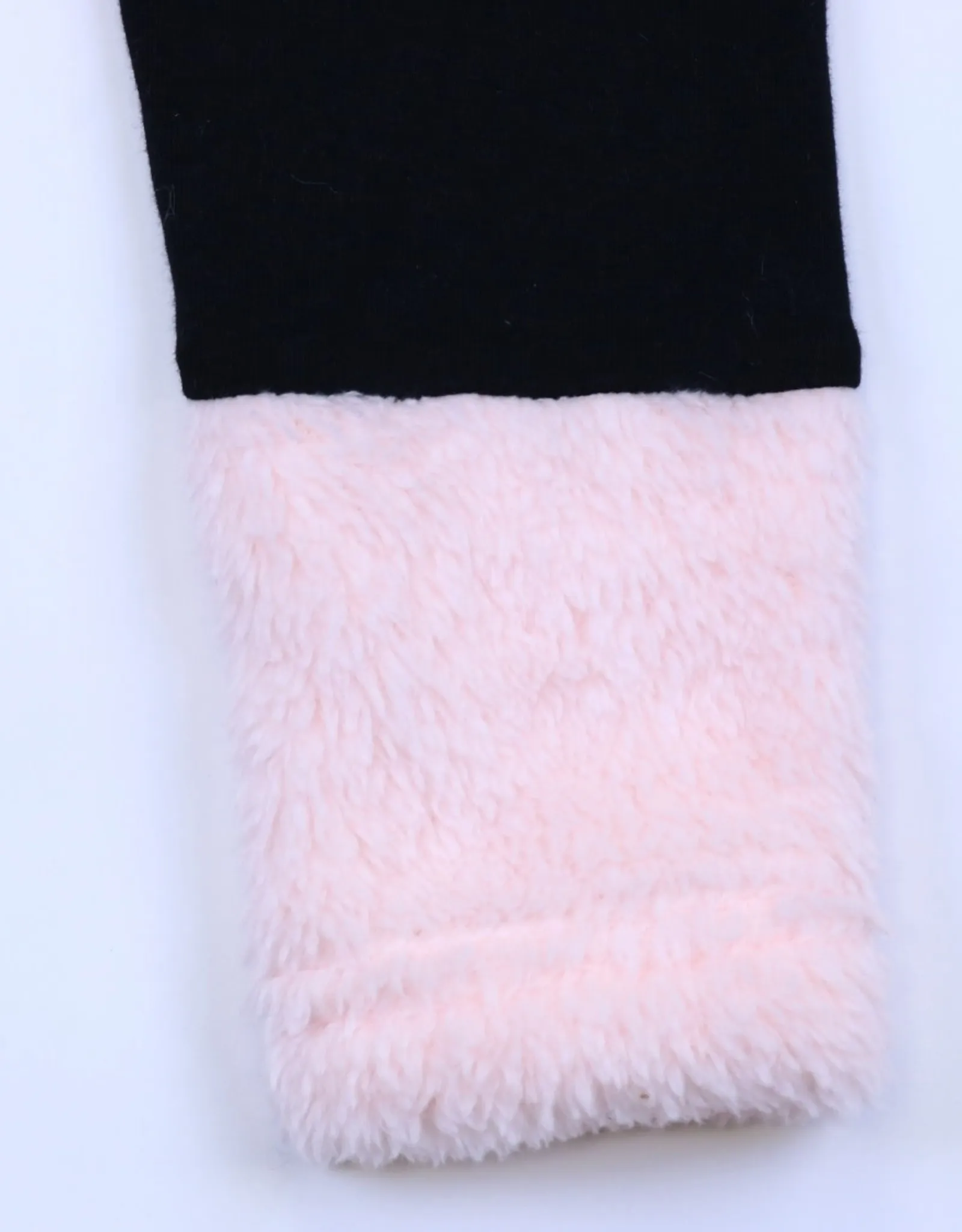   Girls' Pink Fur Cuff Leggings